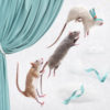 Three rats flying through the air as trapeze artists