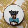 embroidered pet portrait
